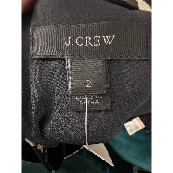 NWT J. Crew Black Label Silk Houndstooth Sleeveless Mini Dress Sz 2 - Picture 8 of 8